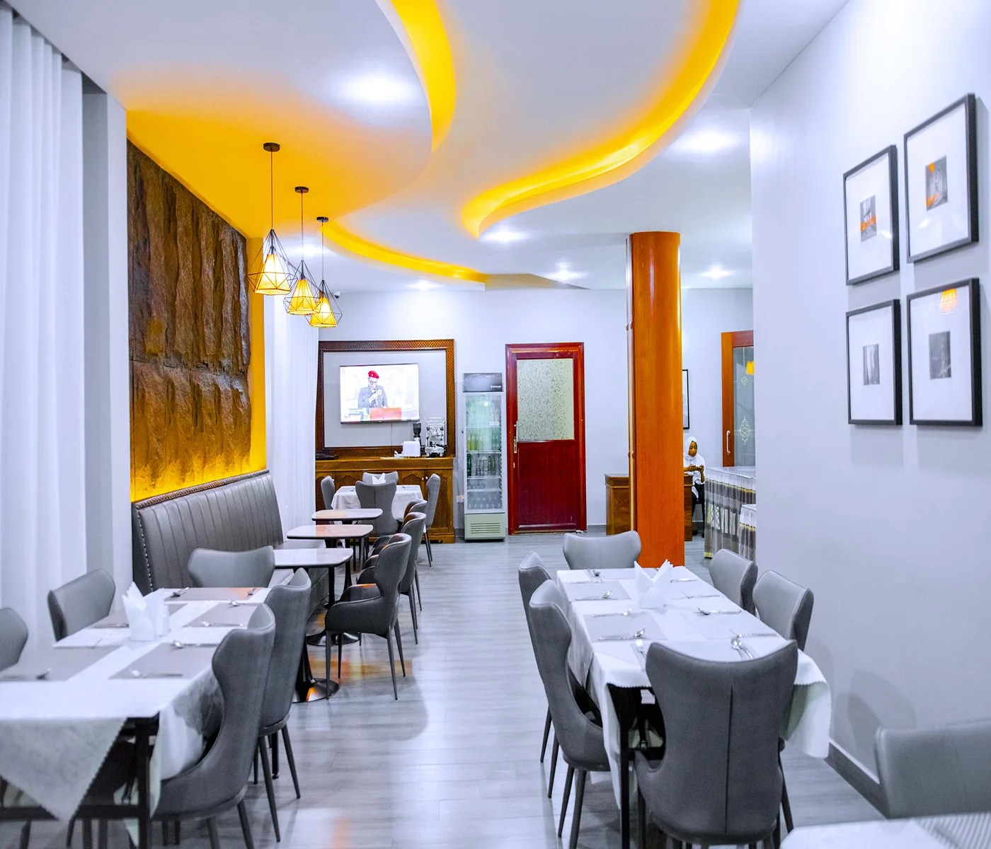 Fine dining area at Silver Palm Hotel in Arusha