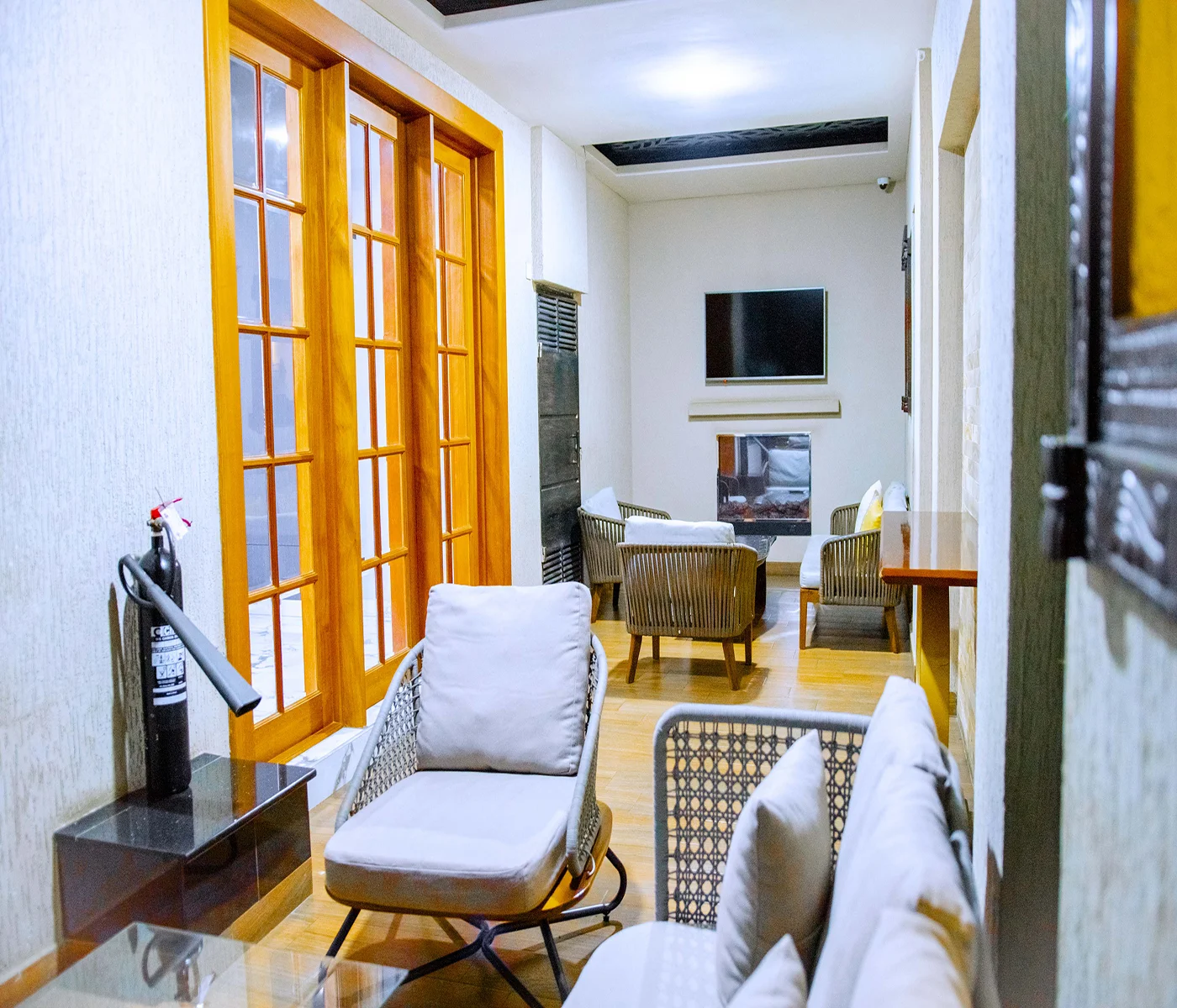 Modern lounge at Silver Palm Hotel in Arusha