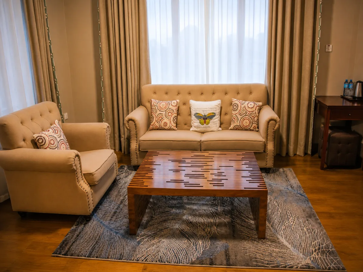 Suite Room interior and amenities at Silver Palm Hotel in Arusha